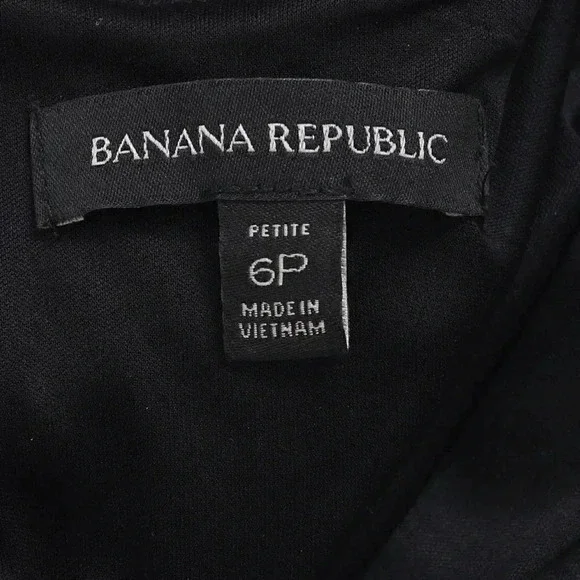 Banana  Republic Boucle Sheath Dress Size 6 Petite Black White - Picture 10 of 13